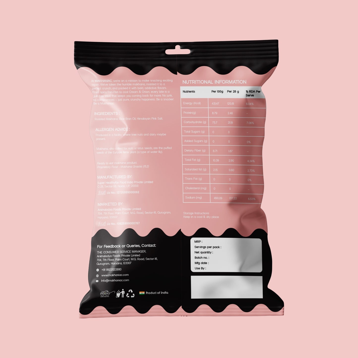 Pink Salt Makhana – (20g)